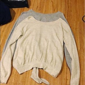 COPY - Two open back aerie sweaters
